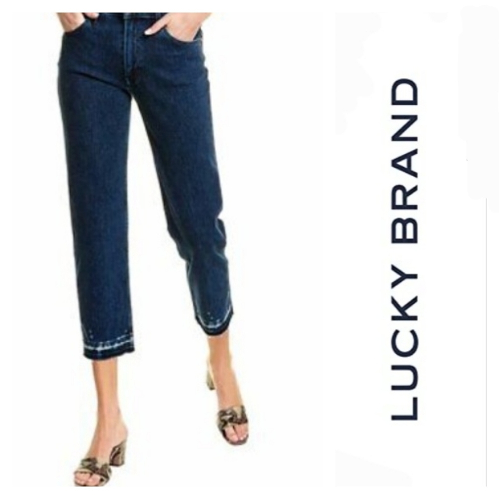 Lucky Brand Release Hem Relaxed Taper  Denim Ankle Jean Jeans Size 8 29